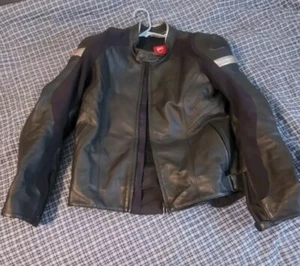 Ducati Dainese Dark Armour Leather Jacket Size 52 - Picture 1 of 5