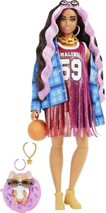 Neu Mattel Barbie Extra #13 Modepuppe mit Basketball Trikot Bike Shorts Hund - Bild 1 von 6