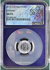 2018 $10P Great Britain - Platinum Britannia 10 Pounds NGC MS69 - Free shipping. - Picture 1 of 2