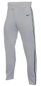 Nike, Vapor Select Long Baseball Pants Gray- Green Piped. Size: Men's Large - Picture 1 of 2