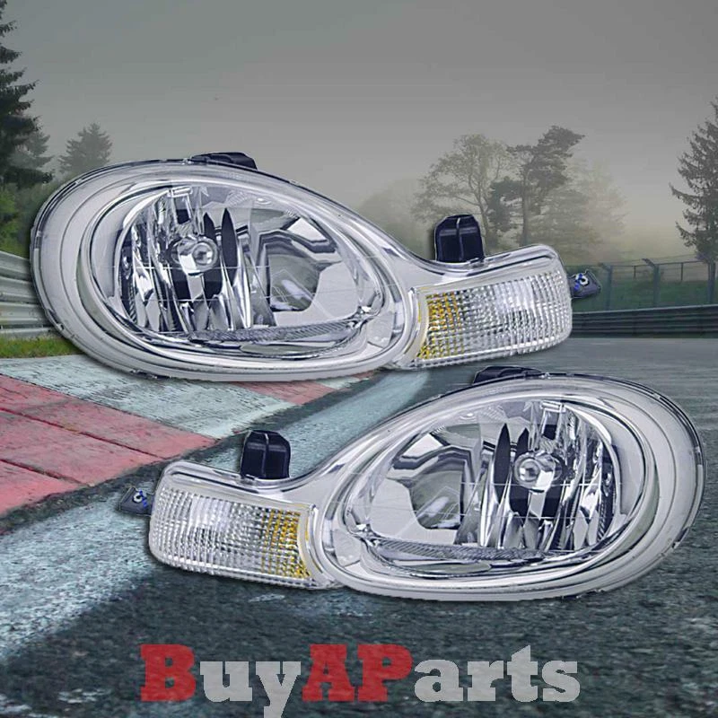 Pair Driver + Passenger Side OE Replacement Headlights For 2000-2002 Dodge Neon - Image 1 of 1
