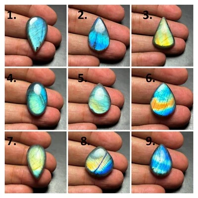 Natural Labradorite Cabochon Semi Precious Gemstone For Jewelry Making J 9570 - Imagem 1 de 4
