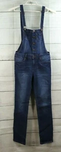 Wax Jean Womens Ankle Length Skinny Leg Denim Overalls Size M Med Wash - Picture 1 of 12