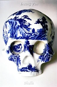 Huang Yan (b. 1966) Art Show Announcement Card 2008 NYC - Skulls - Picture 1 of 6
