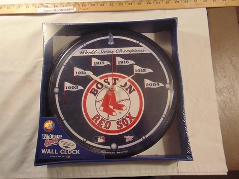 Vintage 2004 Boston Red Sox Wall Clock World Series Champions Never Used in Box Cover