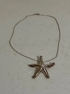 Israel Bat Yam or Bat Am 925 Sterling Silver Starfish Pendant Necklace - Picture 1 of 14