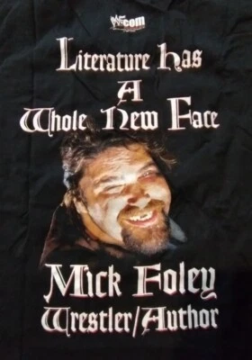 Camisa WWF Mick Foley Vintage Literatura Autor WCW WWE Humanidad Camiseta XL Foto 1 de 4
