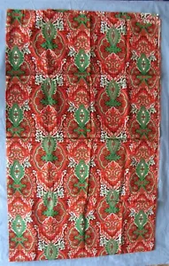 Tela de cachemira J Manes Co medallón rojo verde marrón algodón 44"" x 69"" 1,9 yardas NUEVA - Imagen 1 de 7