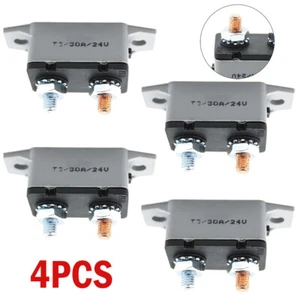 4x 30A AMP 12V Circuit Breaker Stud Type Shortstop Fuse Automatic Auto Reset - Picture 1 of 7