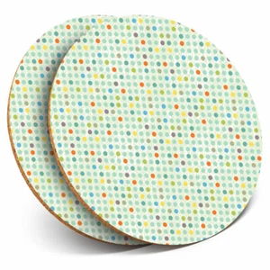2 x Coasters - Cool Polka Dot Spots Girls Modern Home Gift #12409 - Picture 1 of 8
