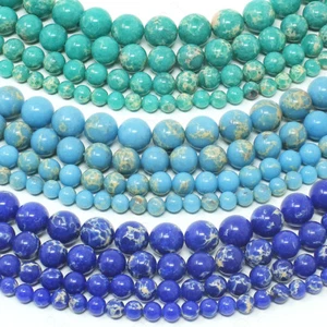 Natural Imperial Jasper Beads Sea Sediment Gemstone Round 6mm 8mm 10mm 12mm - Picture 1 of 7