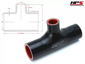 HPS 2.5" 63mm 4-Ply Silicone Coupler T Shape Hose Adapter Turbo/BOV/Pipe BLACK - Bild 1 von 1