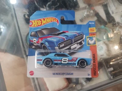 HOT WHEELS SHORT CARD HW MUSCLE MANIA 68 MERCURY COUGAR 7/10 - Image 1 of 4