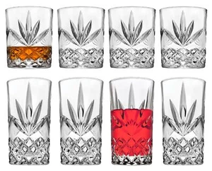 Mixed Drinkware Set of 8, 4 Highballs Tall Drinking Glasses, 4 Old Fashioned ... - Picture 1 of 2
