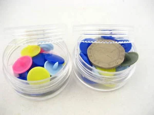 4 cm Klar Schmuck Fundstücke Perlen Pillen Aufbewahrungsboxen Kleine Runde Behälter - Bild 1 von 3