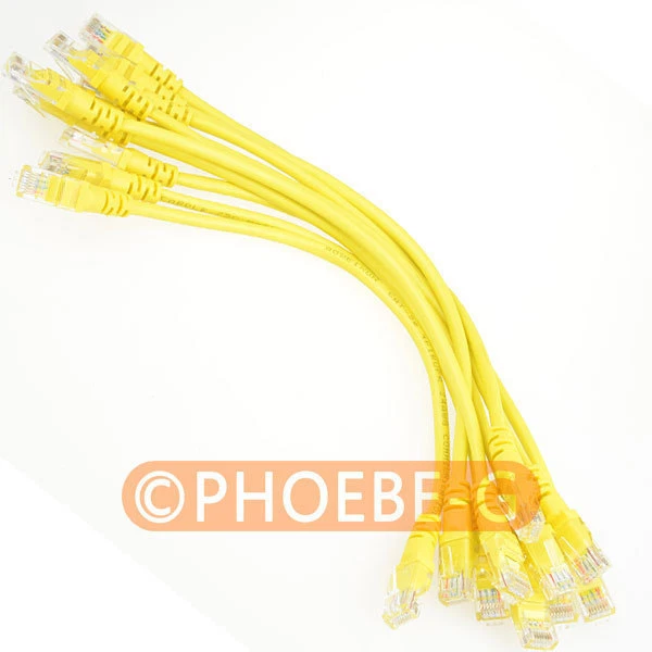 Lot 10 cables/ 8inch 21cm 568B CAT5E UTP Ethernet RJ45 Patch Cable Network Cable