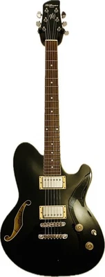 Ibanez Talman Artcore TXD71-BK Semi Hollow Set Neck Gloss Black HH Pickups - Image 1 of 4