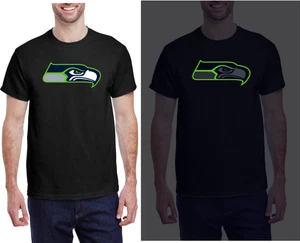 New With Tags / GLOW IN THE DARK Seattle Seahawks Wicking T-Shirt - Picture 1 of 5