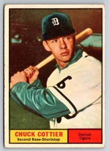 1961 Topps #13 Chuck Cottier Detroit Tigers - Picture 1 of 2