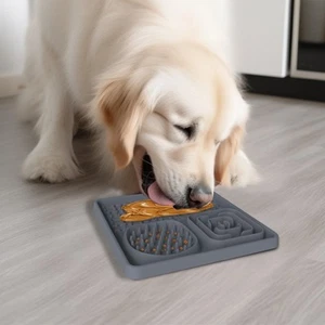 Slow Feeding Pet Placemat Non Slip Silicone Licking Mat for Dogs and Cats - Photo 1/17