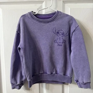 Baby Gap Disney Stitch Purple Sweatshirt 5 Years Toddler Crewneck - Picture 1 of 6