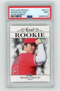 PSA 9 Shohei Ohtani 2018 Leaf Rookie Achievement #RA-01 RC ROY Angels Dodgers - Picture 1 of 2