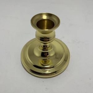 Vintage 3 Inch Baldwin Polished Brass Candlesticks - Picture 1 of 4