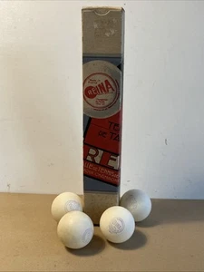 BOITE REINA AVEC 4 BALLES D'ORIGINE 1941 TENNIS DE TABLE VINTAGE PING PONG - Foto 1 di 9