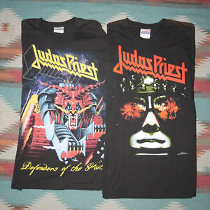 Vtg Judas Priest Shirt Medium Deadstock  Tour Halford British Steel LOT Of 2 New