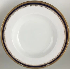 Spode Knightsbridge Y5783 Cobalt Blue Rimmed soup bowl - Bild 1 von 4