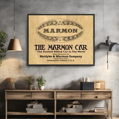 Marmon Car Vintage Poster Indianapolis 500 Car History Wall Art Print Fans Gift - Image 1 of 2