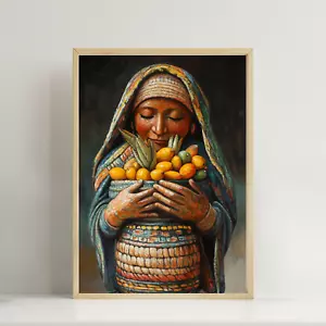 Mexican Fruit seller print Mexico wall art poster - Picture 1 of 18