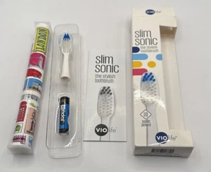 Vio Life Slim Sonic Battery Toothbrush NOB London Decor With Extra Head - Picture 1 of 5
