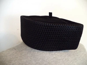 Black Executive Handmade Net On Velvet African Traditional Chieftaincy Hats OSFA - Picture 1 of 8