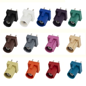 1pc Fakra Male Plug A/B/C/D/E/F/G/H/I/K/M/L/Z RF Connector Straight PCB Mount - Picture 1 of 17