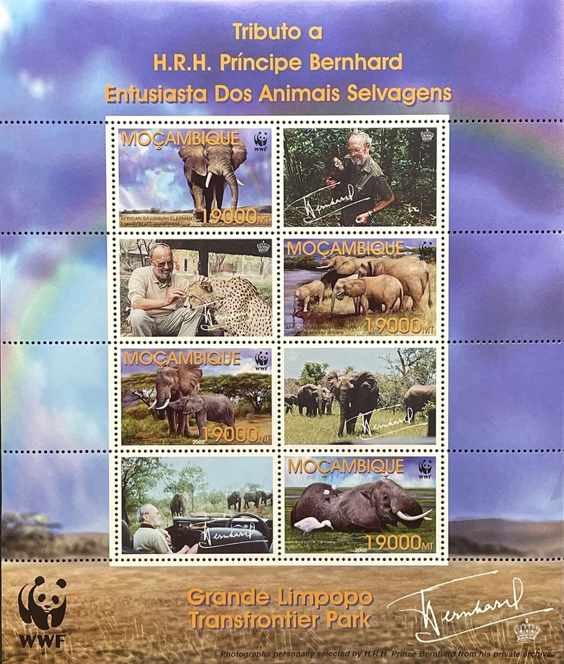 HOJA DE ESTAMPILLAS DE ELEFANTES MOZAMBIQUE WWF 2002 MNH FAUNA VIDA SILVESTRE ANIMALES SALVAJES 1 Foto 1 de 1