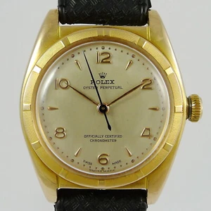 ROLEX Bubble Back - in 18ct Rotgold - Ref. 5011 - Alter: Ende 1940er Jahre NOS - Bild 1 von 12