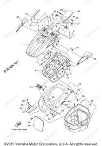 Yamaha Waverunner Lid, Engine Room NMH F1W-U517B-40-P0 - Bild 1 von 1