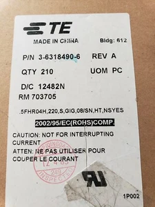 TE 3-6318490-6 , 1 Box with quantity of 210 pieces. COM EXPRESS CONNECTOR - Picture 1 of 3
