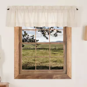 CENEFA NATURAL DE LINO SIMPLE 16x72 Country Primitive Rústico MARCA VHC - Imagen 1 de 1