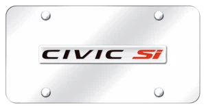 Honda CRZ Chrome 3D Bar Logo License Plate Official Licensed - Imagen 1 de 5