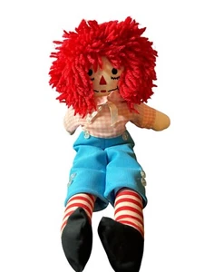 RAGGEDY ANDY 16" BOY DOLL - Embroided Face - Picture 1 of 3