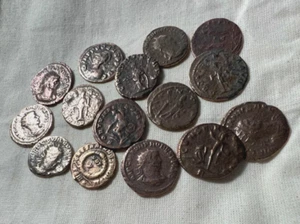 Genuine Cleaned Ancient Roman Bronze Coin from the lot pictured average 20mm - Picture 1 of 3