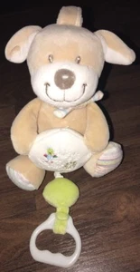 Nicotoy Spieluhr Teddybär Plüschtier Stofftier Braun Melodie Beige Grün Hund - Picture 1 of 4