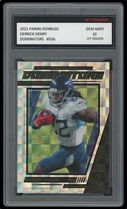 DERRICK HENRY 2021 PANINI DONRUSS DOMINATORS INSERT 1ST GRADED 10 CARD TITANS - Bild 1 von 1