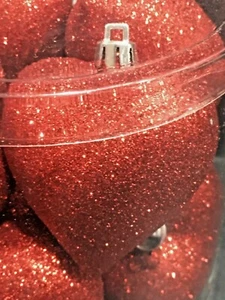 Valentine's Day Glitter Heart Ornaments 3" Ashland 8pc New ❤️ - Picture 1 of 3