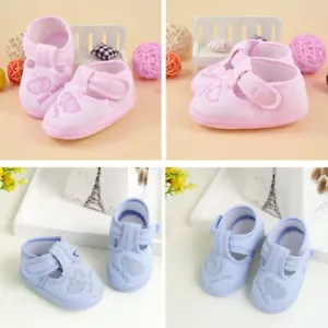 Toddler Newborn Baby Girl Crib Shoes Pram Soft Sole Prewalker Kids Anti-slip L - Picture 1 of 14