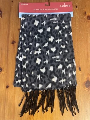 Bufanda polar Juncture para mujer, estampado de leopardo, estampado de guepardo ¡Nueva!  59x9,5 Foto 1 de 4