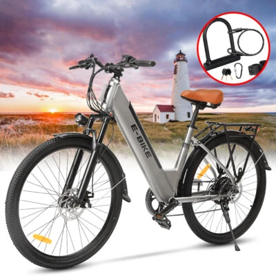 26'' E-Bike 750W Electric Bike Motor City Bicycle Commuter Ebike for Adults 2024 - Image 1 of 4