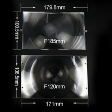 2pcs Plastic Fresnel Lens Solar Focal Length 185mm 120mm for Diy Home Projector